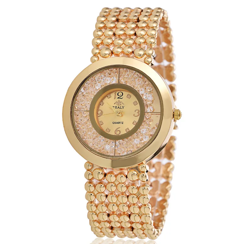 

WJ-6339 Beautiful Attractive Quartz Small Face Crystal Women Hand Watch, Multicolor