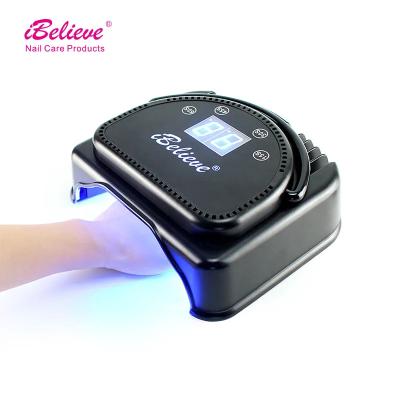 

High powerful LED nail pedicure lamps LCD display Timer setting in 15s,30s,45s,60s nail polish lamp, Black;gray