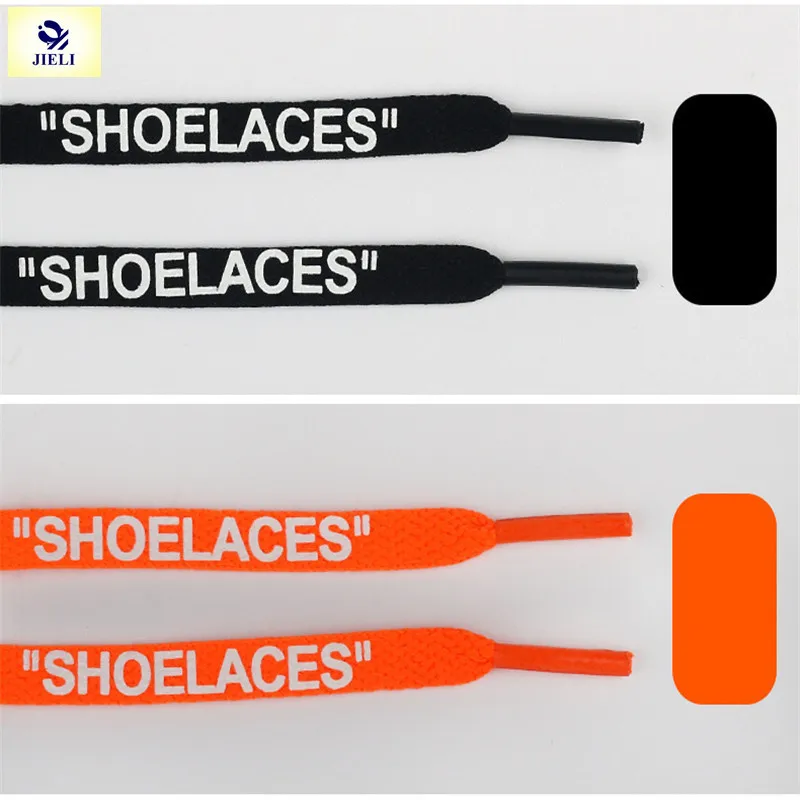 Jieli Flat Design Bulk Custom Printed Shoelaces No Minimum For Shoes