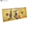 2018 High quality 999.9 pure 100 USD dollar bills with gold foil banknote 100 dollar bill