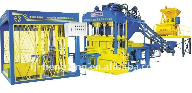 hydraulic concrete brick machine producing line