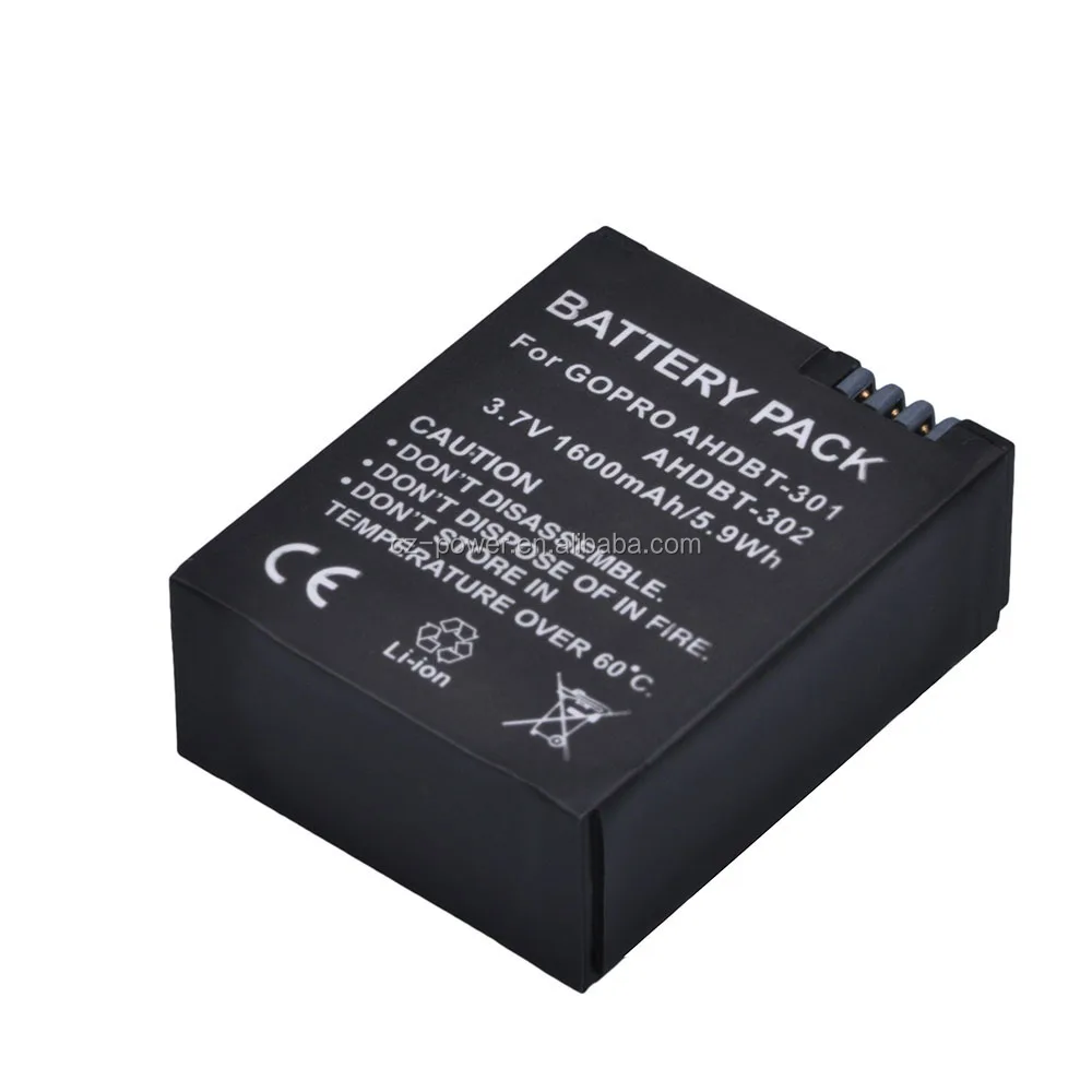 Ahdbt301 Ahdbt302 Rechargeable Digital Camera Battery For Go Pro