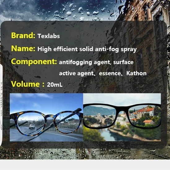 
Texlabs Anti Fog Glasses Spray High Quality Household Detergent for Mirror Glass 