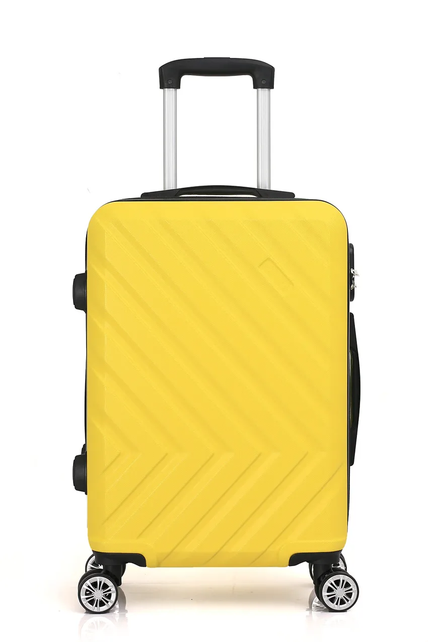 yellow travel suitcase