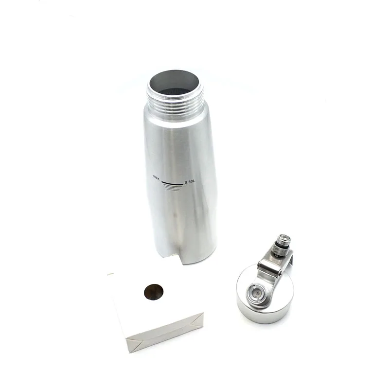 
500ml professional aluminium whipped cream maker with stainless steel nozzles 
