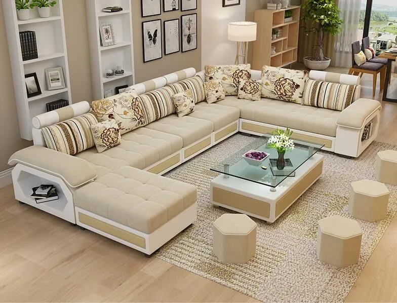 Factory Wholesale Fabric U Shaped Sectional Sofa,Modern European Style ...