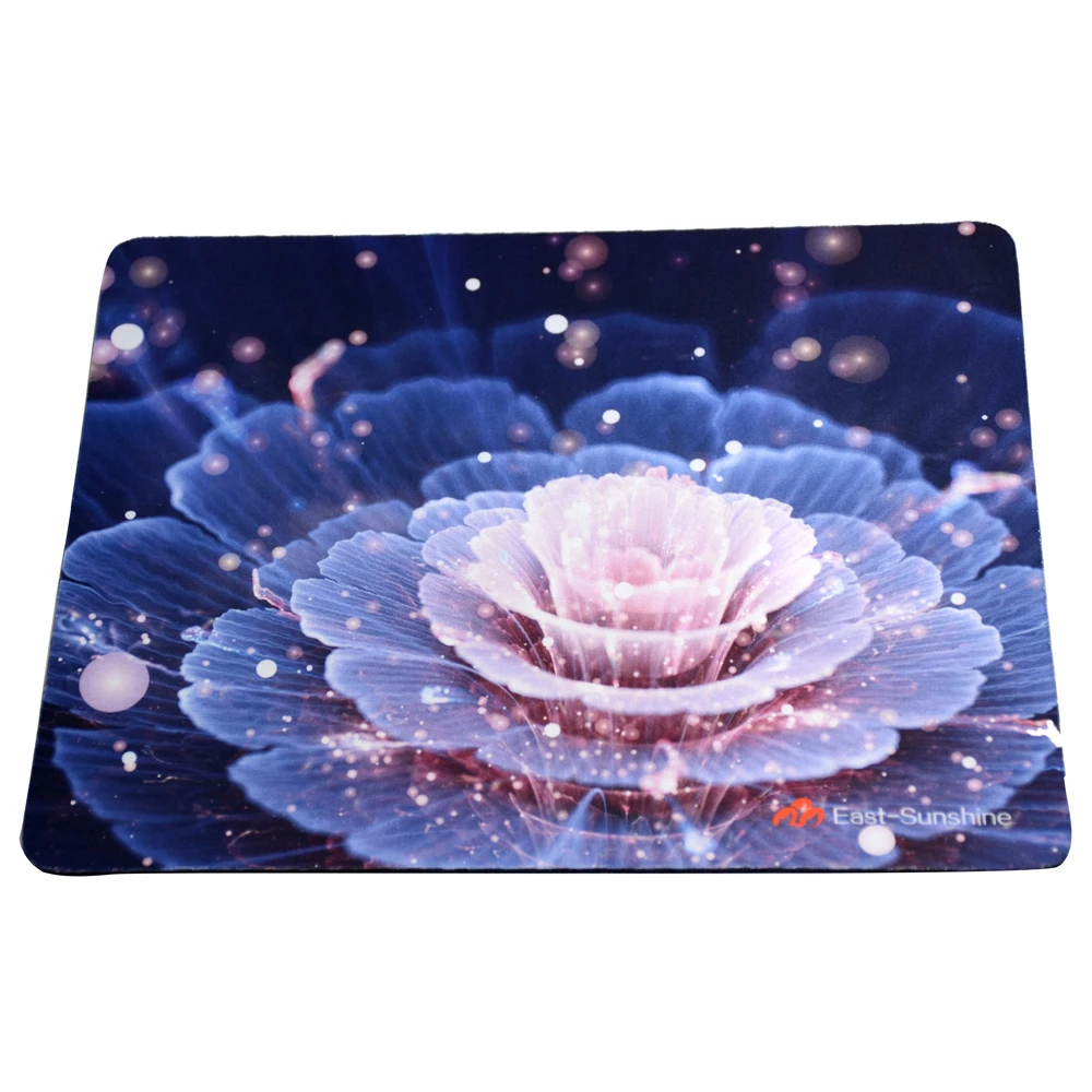 Free sample sublimation printed polyester cloth rubber mouse pad