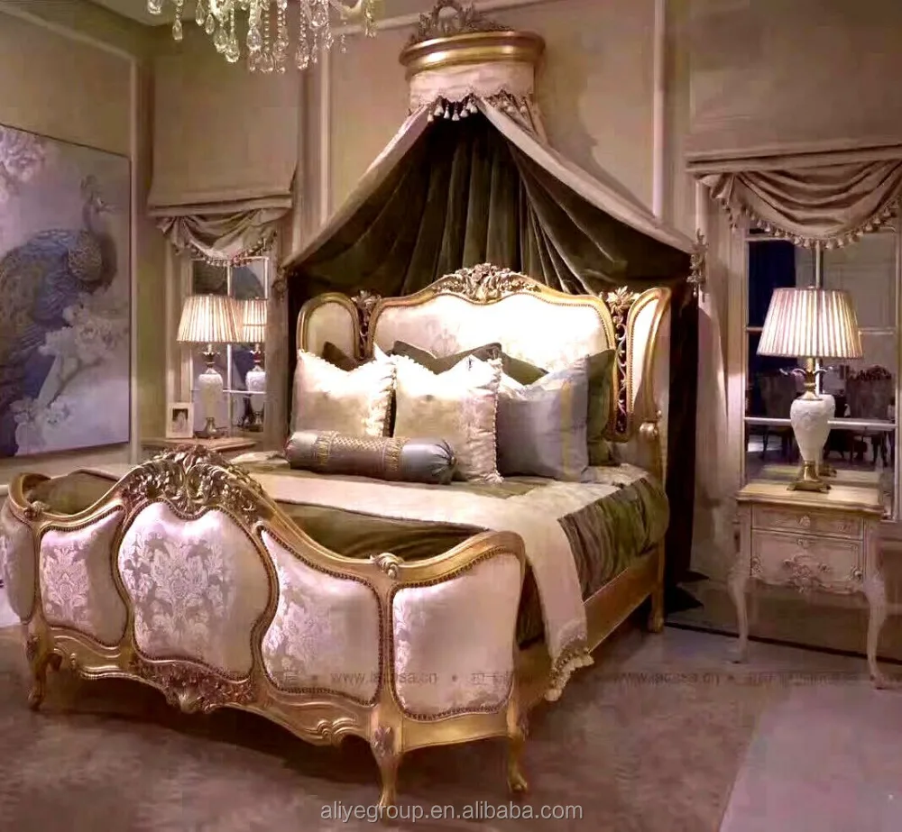 2017 aliye wooden luxury bedroom furniture double bed in