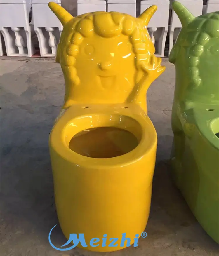 Modern colorful children sanitary wares ceramic kindergarten toilet