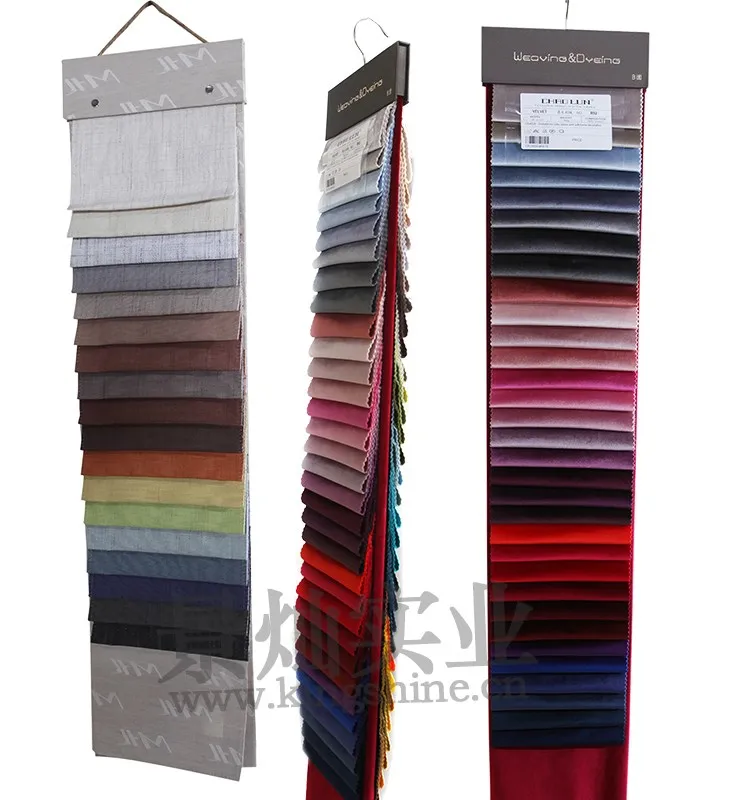 China Suppliers Curtain Fabric Color Chart Books Custom Textile
