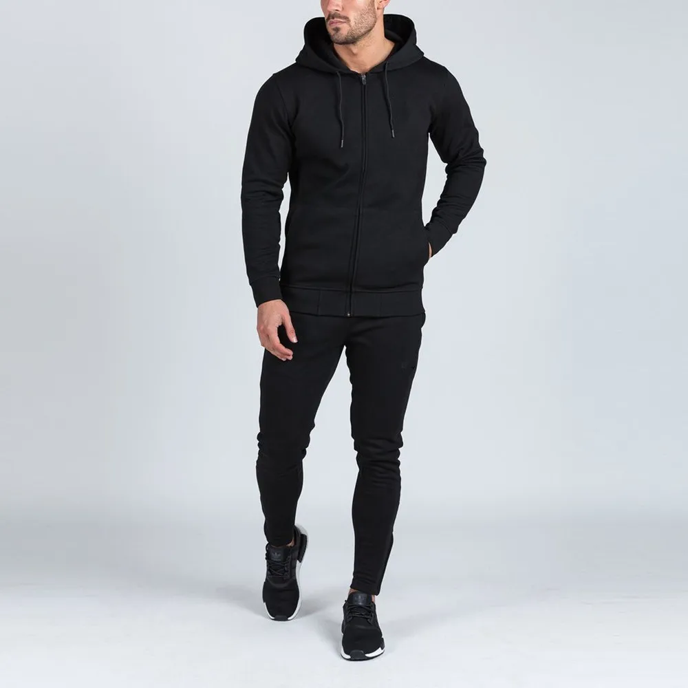 

tailored fit ankles zip bottoms smooth fleece tracksuit men, N/a