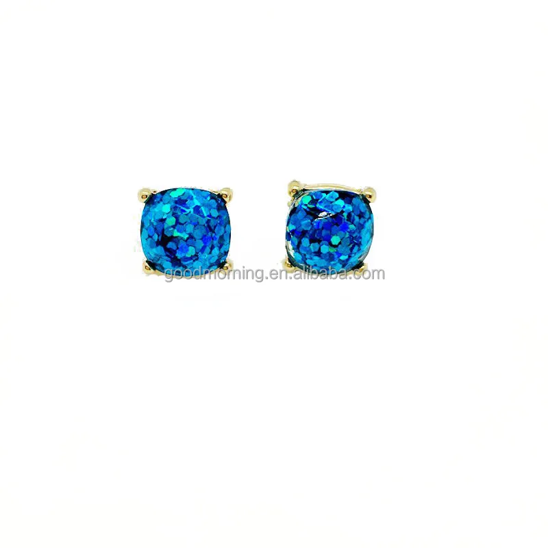 

Personalized Rhinestone Earrings Classic Druzy Studs