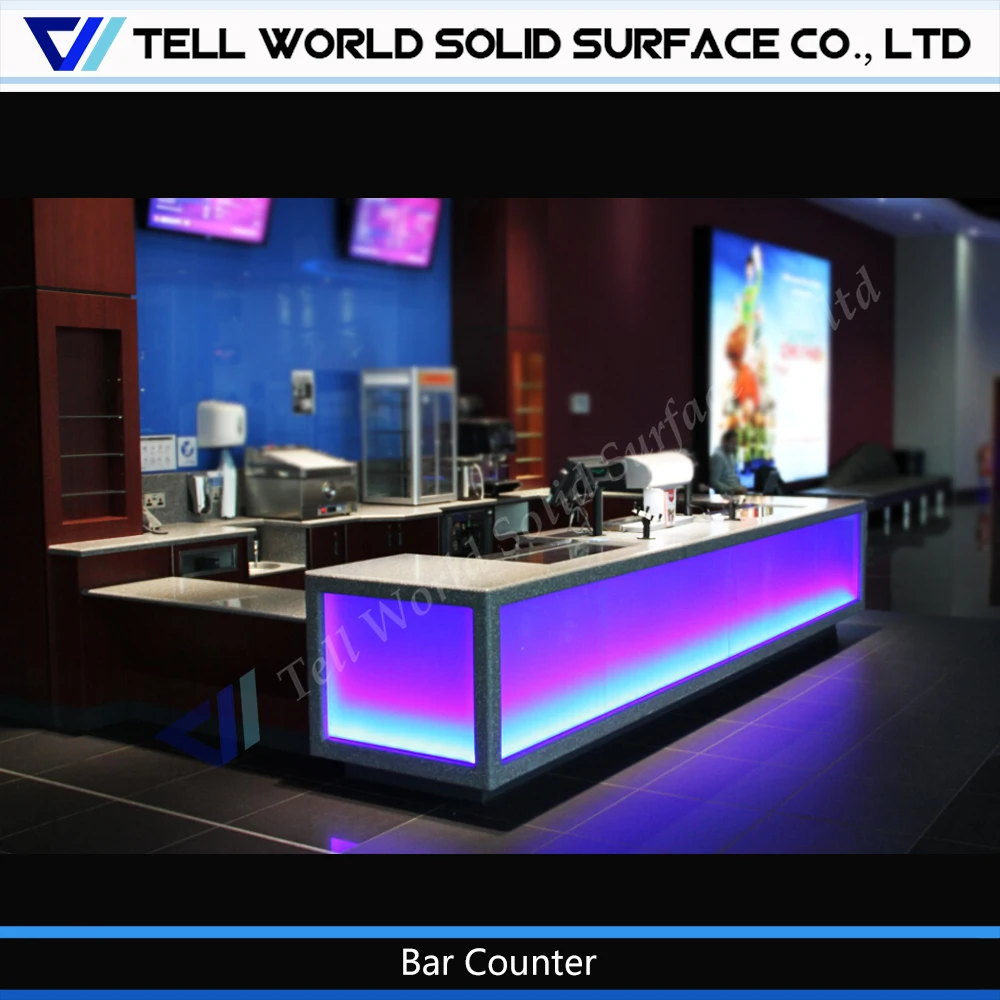 Solid Surface Modern Pub Bar Counter Hotel Furniture Bar Counter