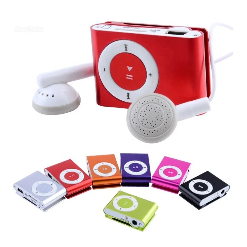 

Portable custom Mini Clip Players Sport Music MP3 Player Without Screen support song download