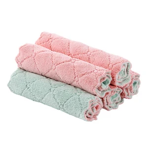 Image of Hot sales cheapest low moq nice quality High Efficient Removing oil Color Dish fiber Towels for kitchen house clean