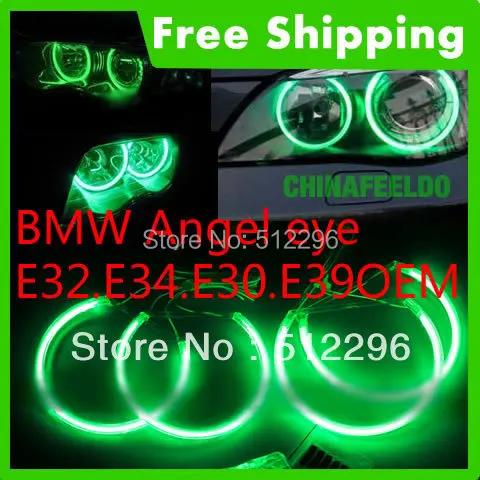 Зеленый автомобиль CCFL глаза ангела из светодиодов комплекты для BMW e32. e34. e30. E39OEM артикул : #3242