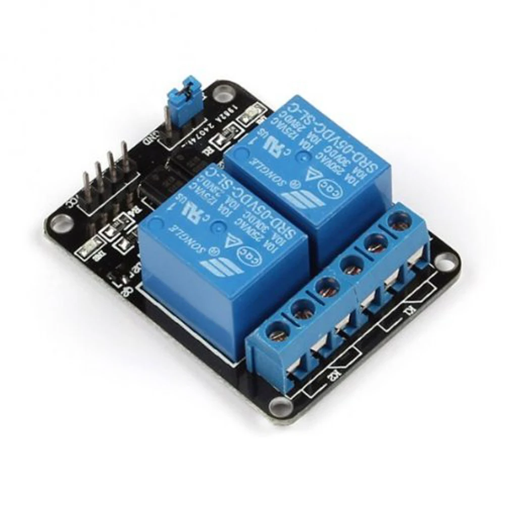 2 Channel Dc 5v Relay Module Control Board With Optocoupler Low Level
