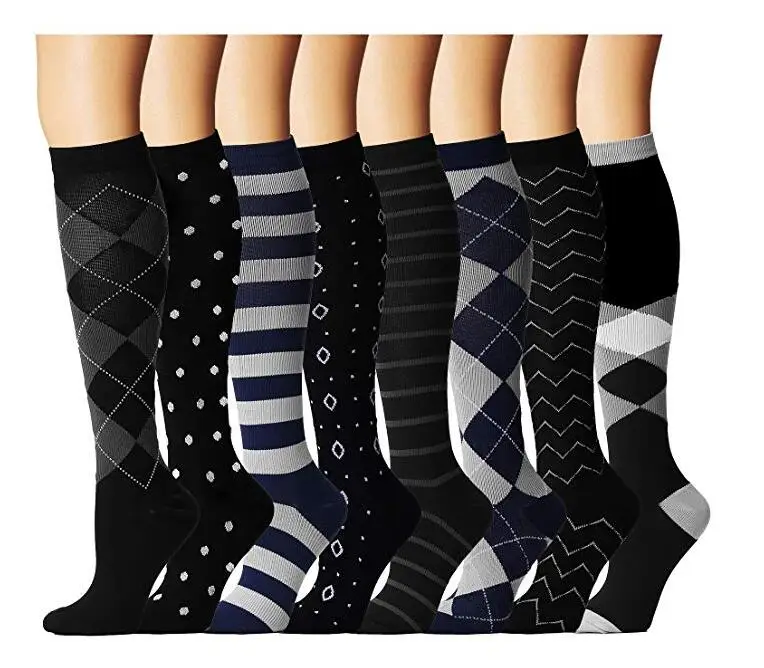 

Compression Socks for Women & Men - Best for Running, Athletic Sports,Flight Travel - Below Knee High Socks