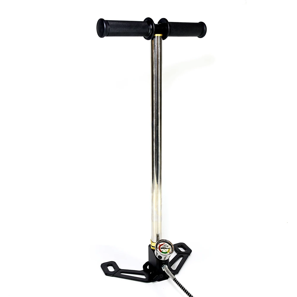 

Hand Pump Dry 300bar high pressure paintball hand air pump pressure tank, Black/white/camo