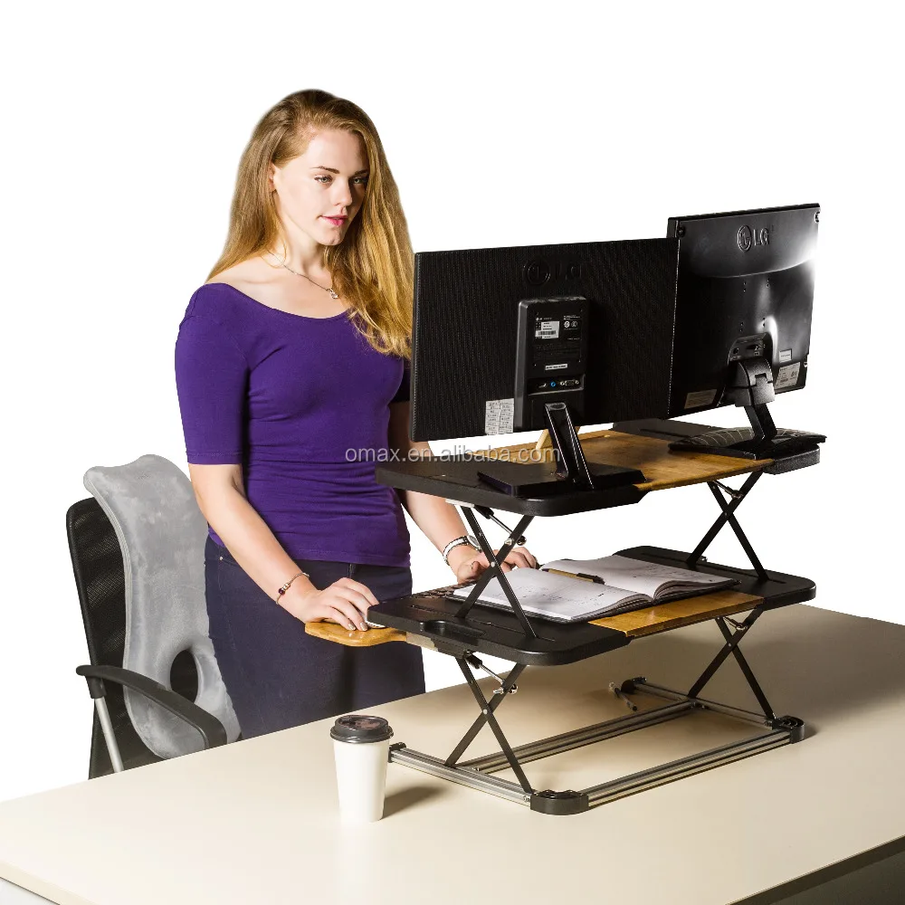 

Custom-Made Modern Adjustable Standing Desk, sit and stand Laptop Desk, Laptop Computer Desk, Black