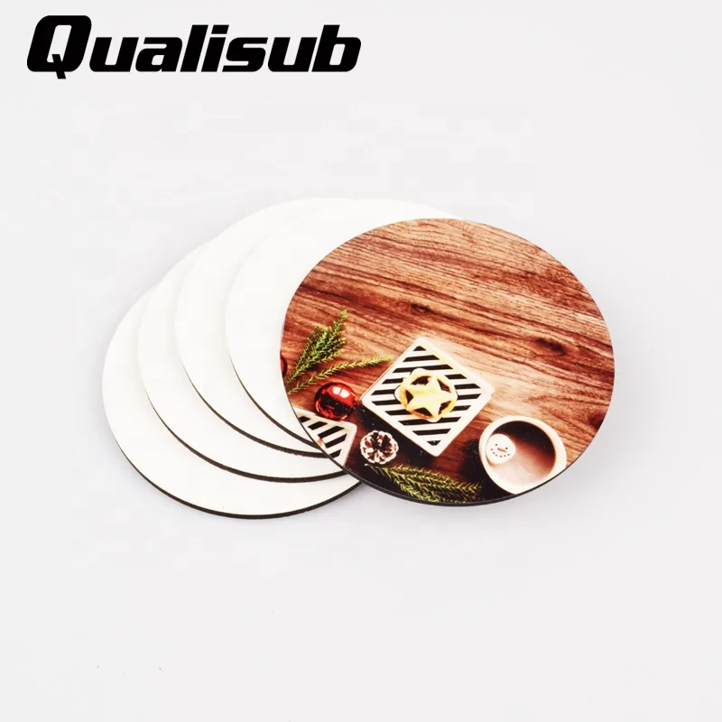 

Qualisub 4mm Round Shape Sublimation Wood Coasters