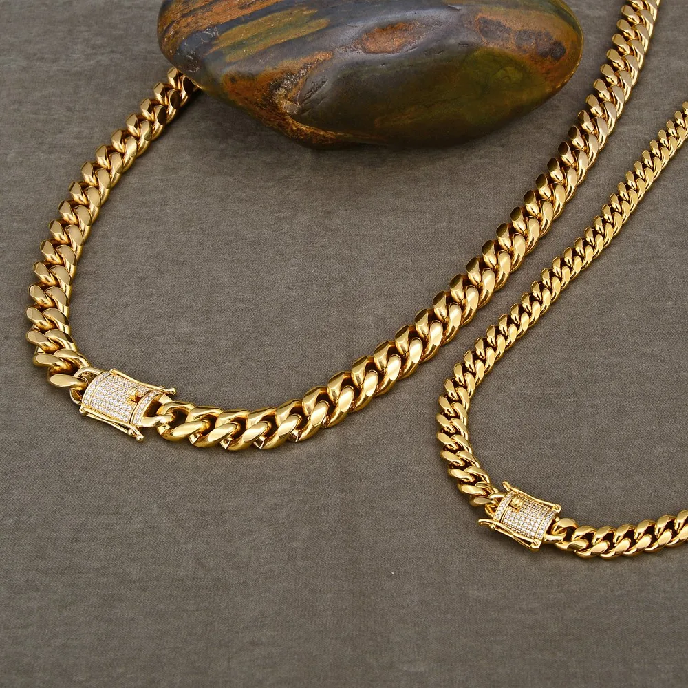 Stainless Steel Luxury Chain Dubai New Gold Plated Chain Design For Man