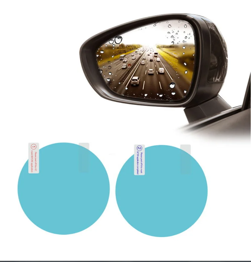 1PCS Espejo retrovisor de coche de la película protectora contra la lluvia antiniebla etiquetas transparentes 
