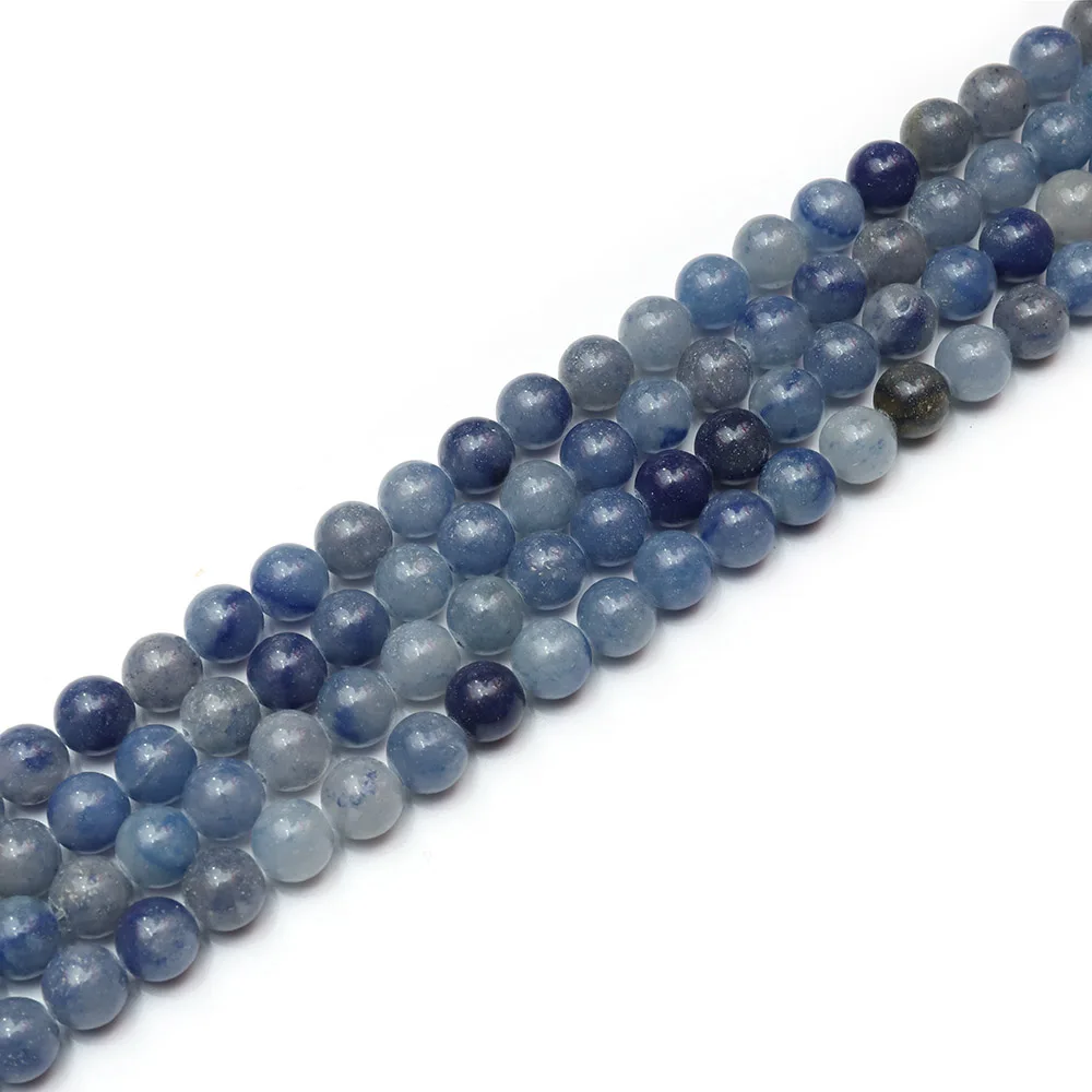 

Gorgeous Natural Blue Aventurine Gemstone Smooth Round Loose Beads 8mm Approxi 15.5 inch 47pcs 1 Strand for Jewelry Making, N/a