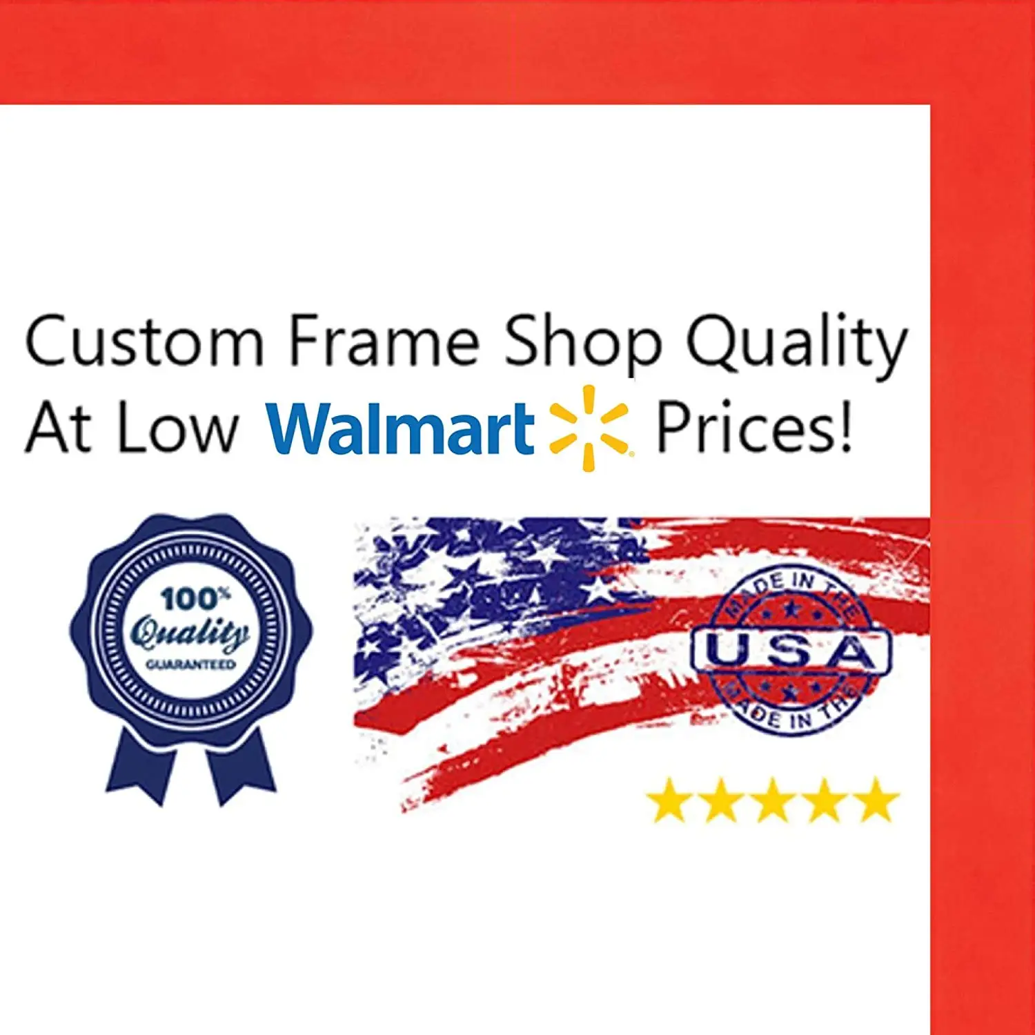15x22-15 x 22 Flat Red Solid Wood Frame with UV Framer's Acrylic & Foam Board
