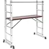 4 in 1 DIY Multi Purpose Scaffolding Ladder Aluminum Extendable Step Stool Work Platform