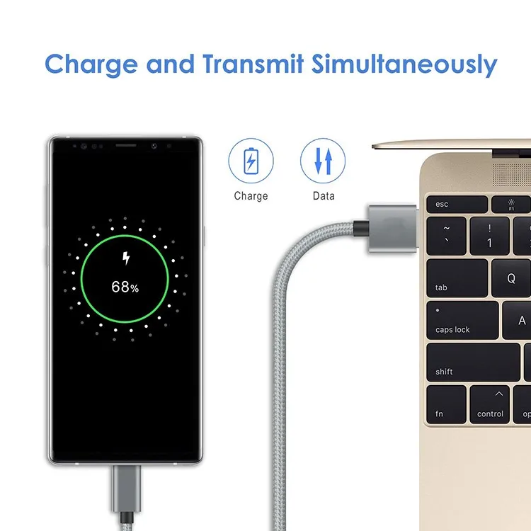 1m 2m 3m Nylon Braided USB Data Cable Low Price Stable Android Type C Micro USB Charging Cable Flexible Phone USB Cable - ANKUX.COM