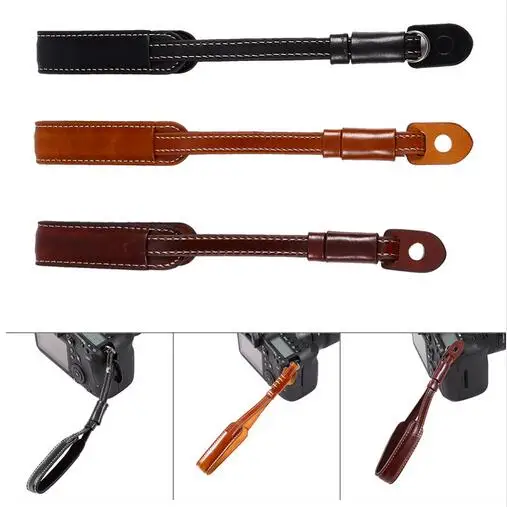 

19cm PU Leather Lanyard Camera Wrist Hand Strap for Sony Fujifilm Nikon Panasonic Olympus Leica DSLR / Micro Single Cameras