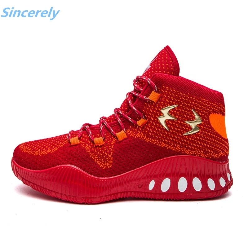 

wholesale OEM dropshipping outdoor sport breathable knitted ankle basketball training boots men shoes