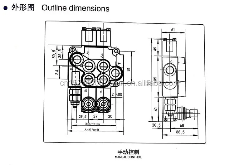 P40 valve directional control valve hydraulic valve with joystick &amp; remote control cable