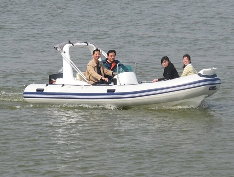 Pvc Rib 520 Fiberglass Rowing Fishing Yacht Inflatable Boat Steering