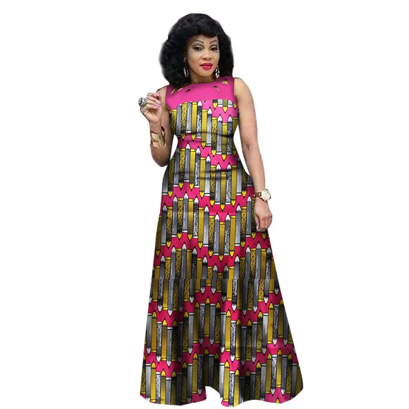 

New DESIGN Summer fashion african cotton long Dresses for Women African Print Clothing Fashion Sexy Maxi Dress Plus Size WY1341
