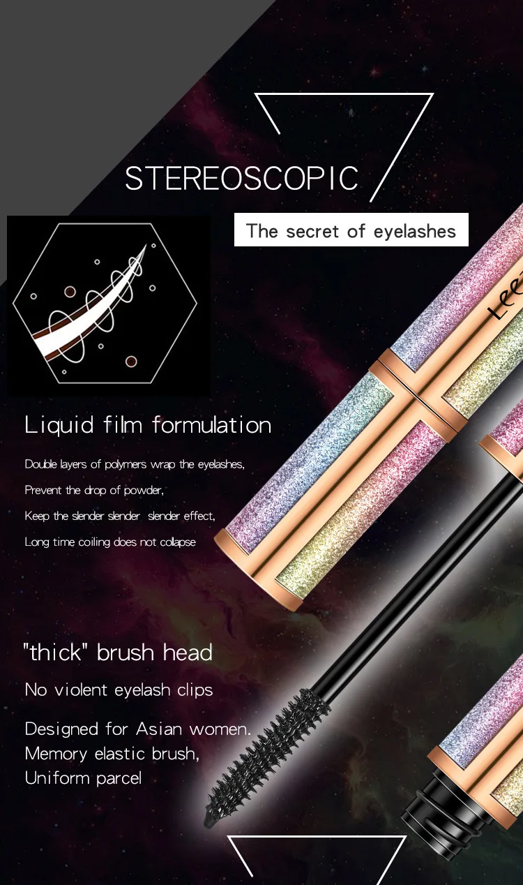 Leezi Shining Star Sparkle Tube Rich Eyelash Mascara Waterproof Thick