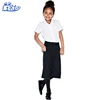 Hot sale cotton and polyester girls school uniform black short pants trousers