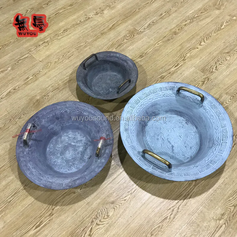 
28cm 38cm 44cm chinese traditional bronze spouting bowl and waterspring bowl 