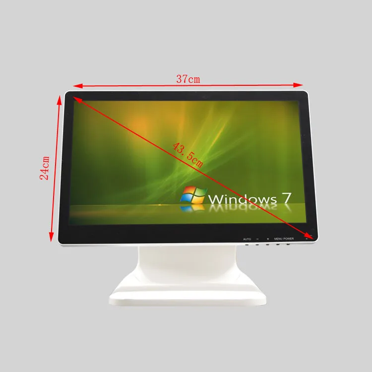 17.3inch Resolution 1920*1080 White Capacitive Resistive Industrial Touch Screen Monitor