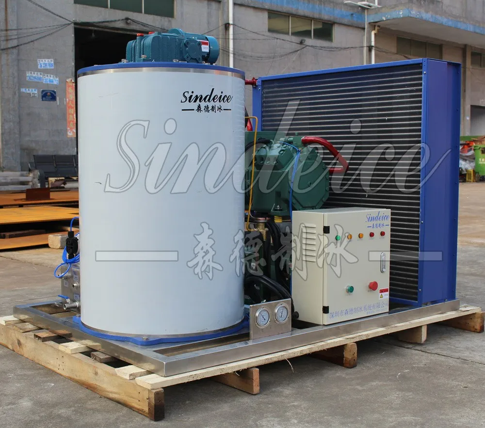 CE ISO approved 3Ton daily output Medium sized flake ice machine for