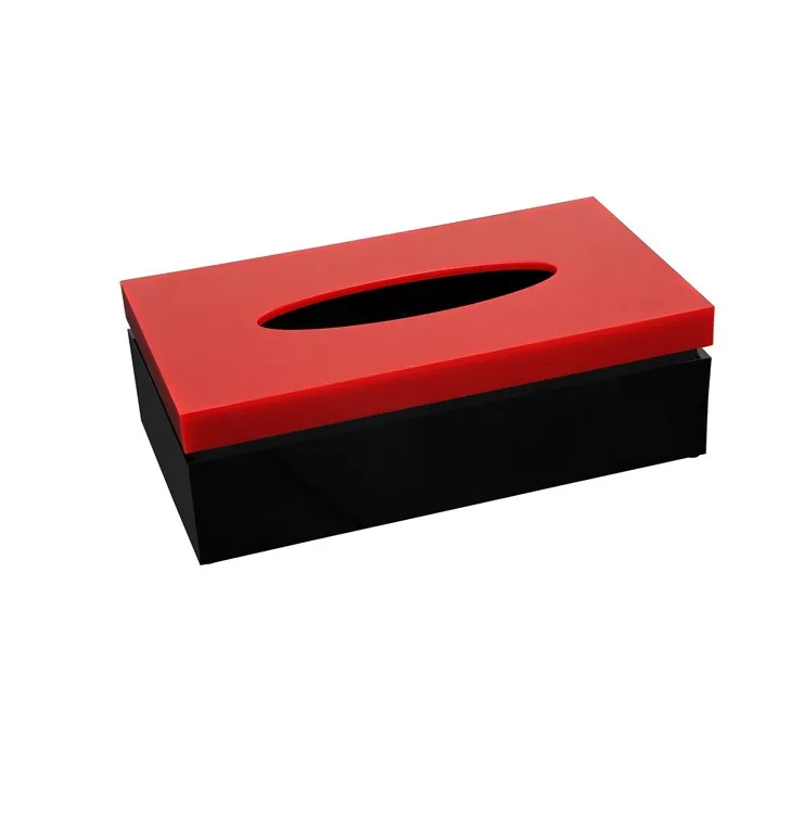 wholesale luxury high quality black acrylic custom tissue box
