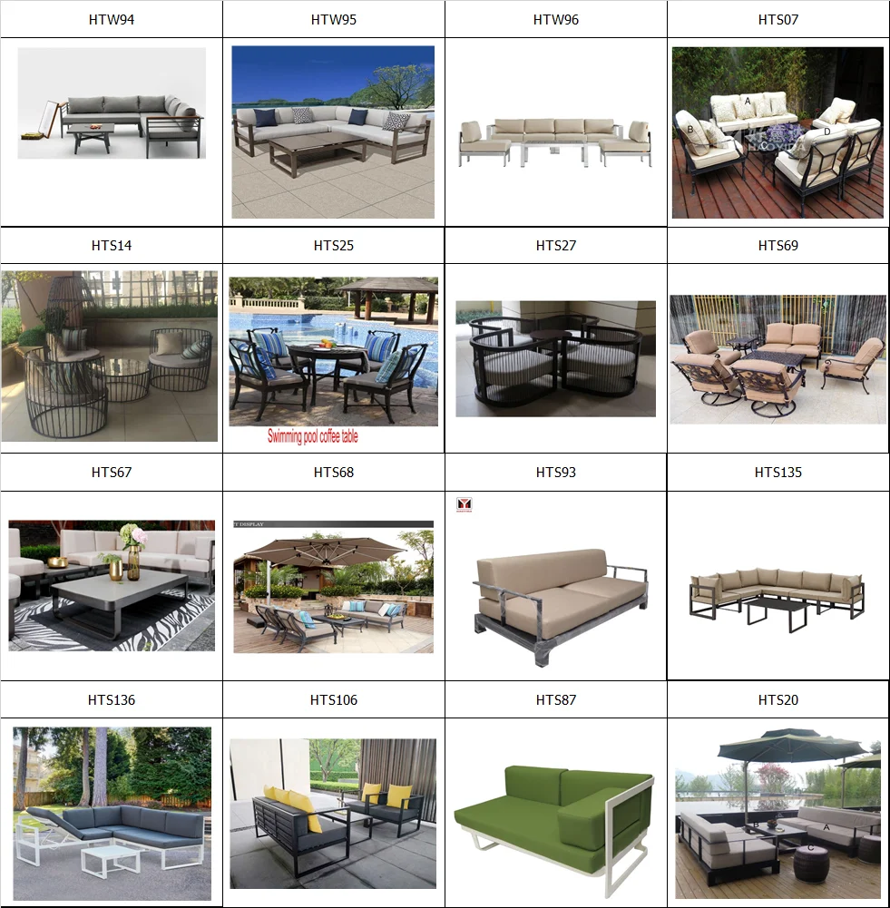 outdoor metal sofa furniture set