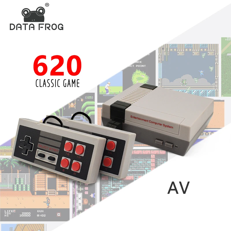 

Data Frog Retro Mini Video 620 Game Console 8 Bit Family Game Consoles Built In 620 Classic Games