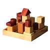 Natural non-toxic non-paint educational wooden toys building blocks for kids
