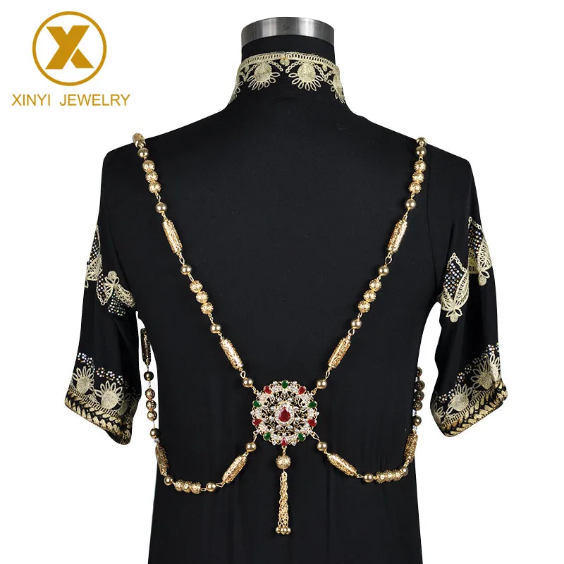 

Golden National Brand Design of Bride's Necklace for Women's Wedding Chest decoration, Gold and silver