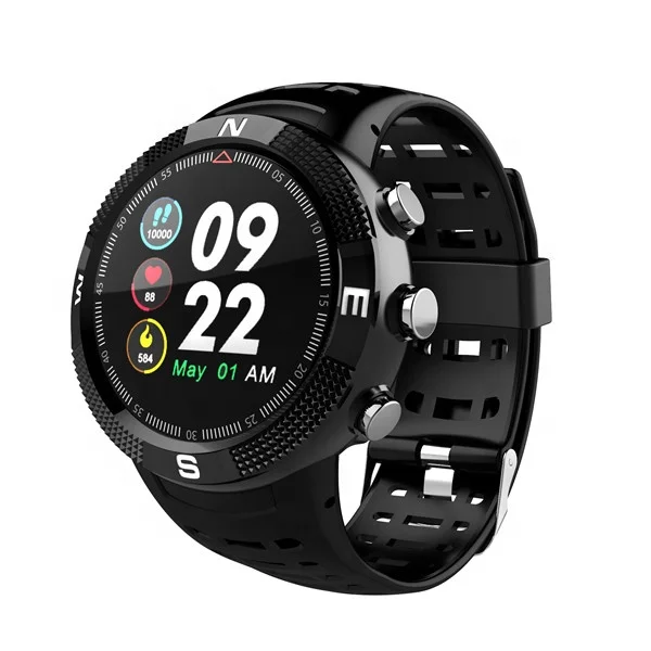 

F18 Outdoor GPS Positioning Sports Smartwatch IP68 waterproof compass watch Call Message Reminder Heart Rate BT 4.2 Smart Watch