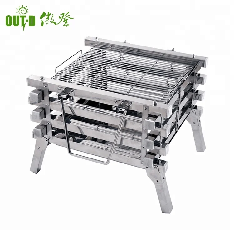 
Folding Stainless Steel Camp Stove Grill for Outdoor BBQ 