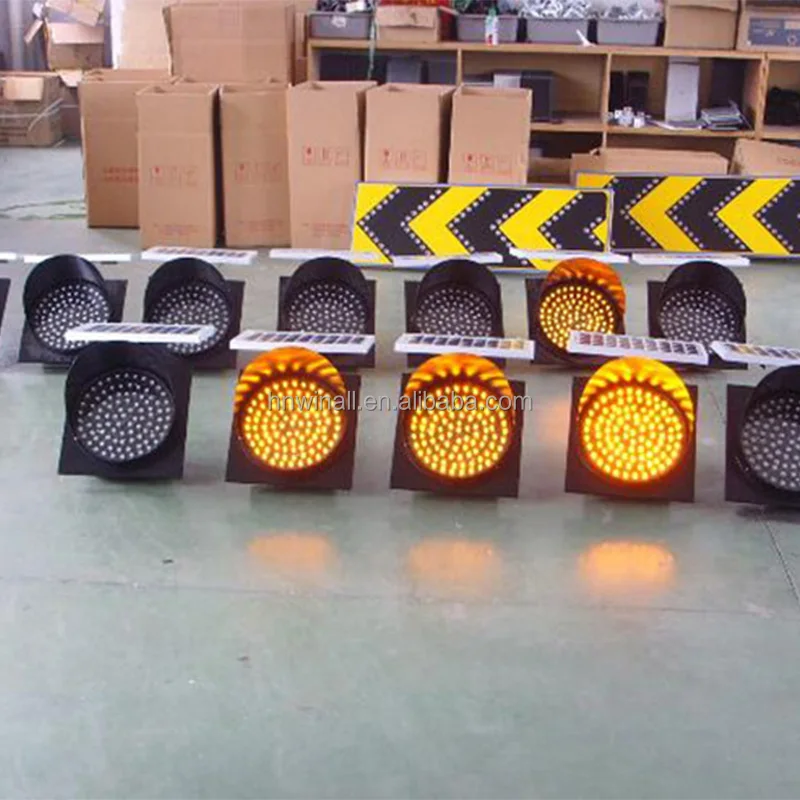 
Hot Selling Solar Traffic Light, Battery Powered Flashing Yellow light, Flashing Safety Road Light 