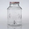 wholesale 2 gallon water drink glass beverage dispenser with screw lid